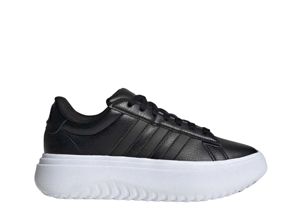 アディダス ウィメンズ グランドコート プラットフォーム "コアブラック/カーボン"