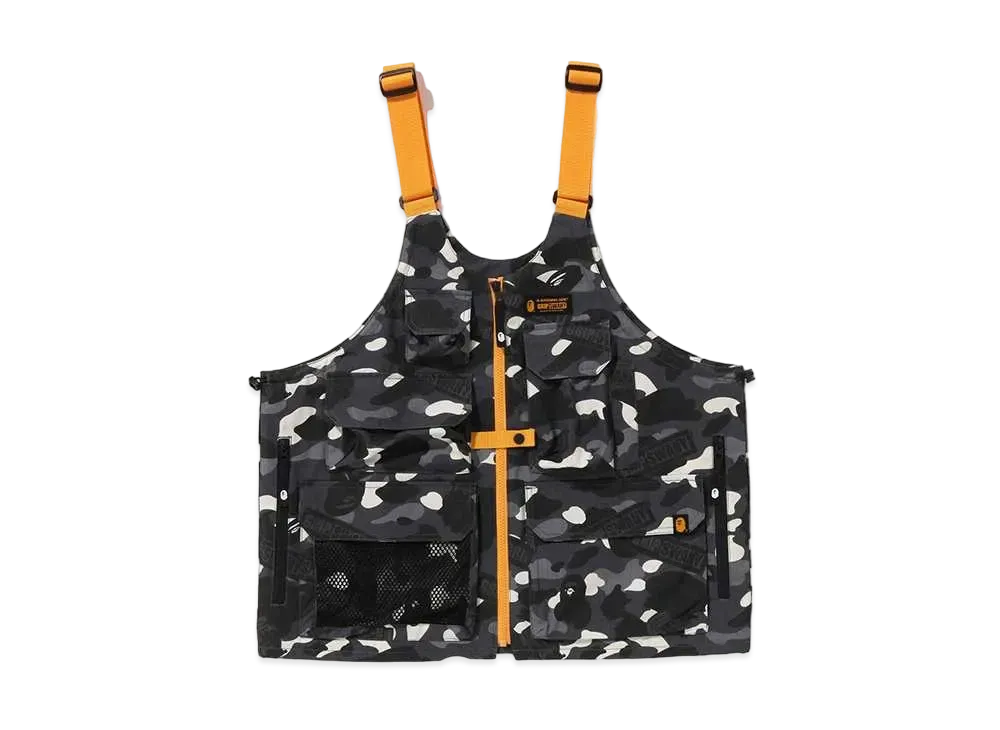 A BATHING APE x GRIP SWANY Camo Fireproof Gear Bag Vest "Black"