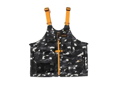 A BATHING APE x GRIP SWANY Camo Fireproof Gear Bag Vest "Black"