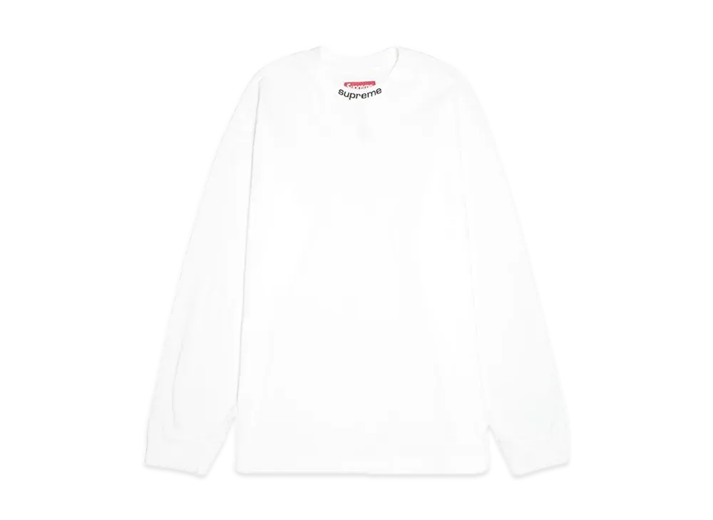 Supreme Embroidered Collar L/S Top "White"