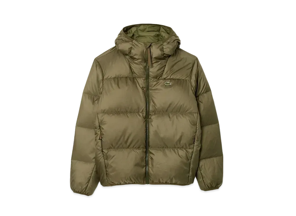 LACOSTE Backstitch Down Jacket "Khaki Olive"