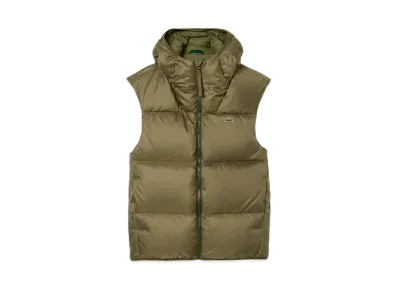 LACOSTE Backstitch Down Vest "Khaki Olive"