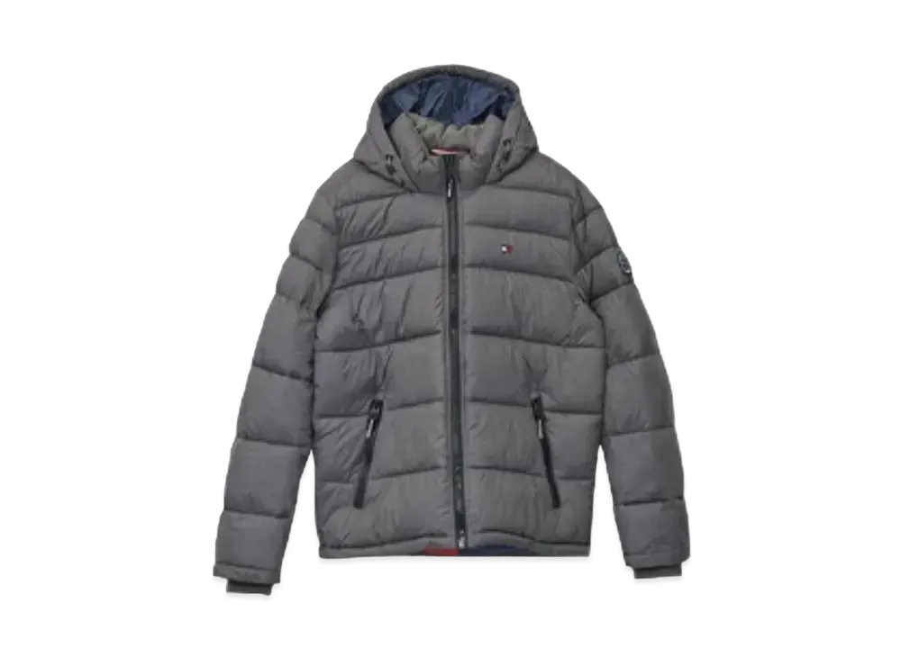 TOMMY HILFIGER Classic Hoodie Puffer Jacket "Charcoal"