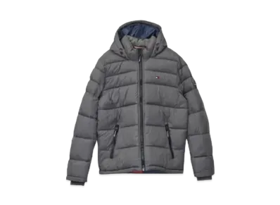 TOMMY HILFIGER Classic Hoodie Puffer Jacket "Charcoal"