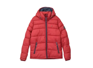 TOMMY HILFIGER Classic Hoodie Puffer Jacket "Red"