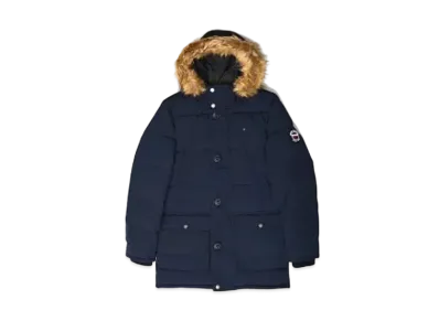 TOMMY HILFIGER Arctic Cross Full Length Hoodie Parka Jacket "Navy"