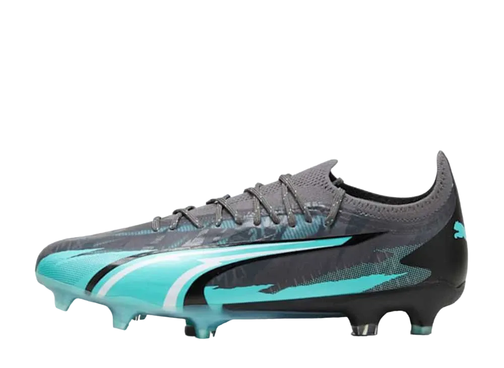 プーマ ウルトラ アルティメット ラッシュ FG/AG "ストロンググレー/プーマホワイト/エレクトロアクア"