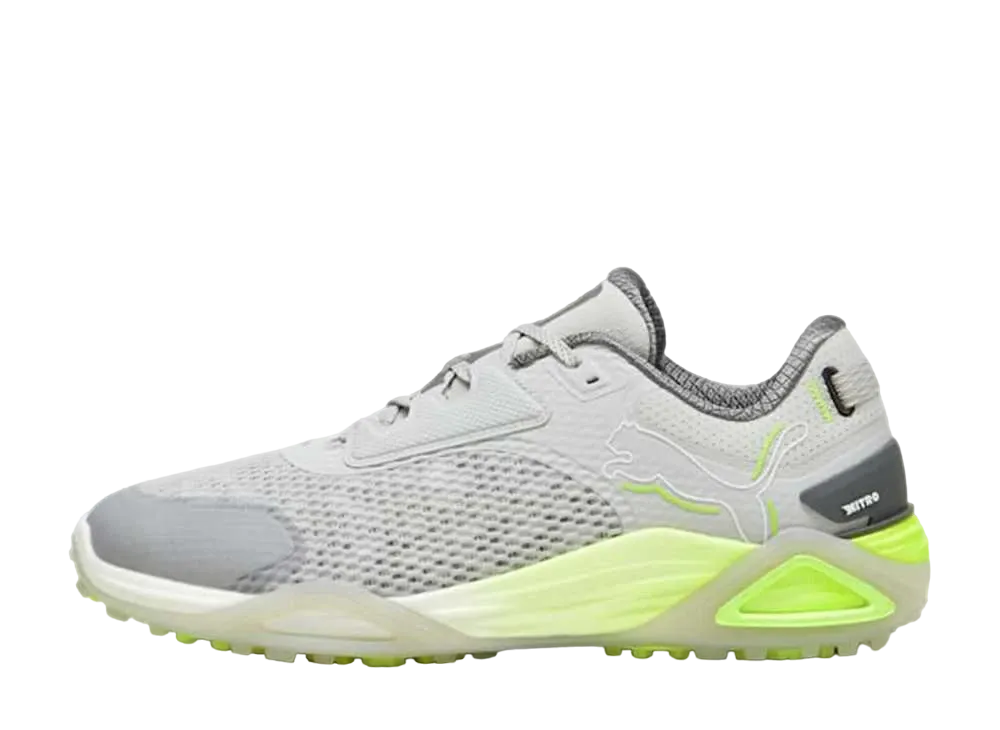 Puma Golf Shadowcat Nitro Spikeless "Glacial Gray/Feather Gray/Fast Yellow"