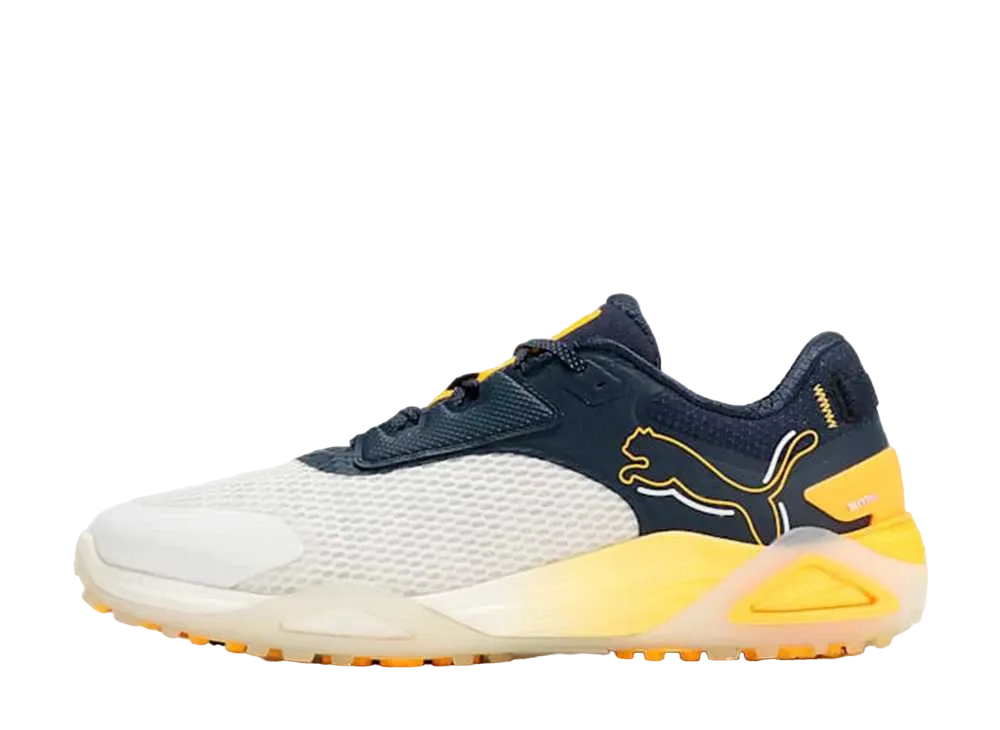 プーマ ゴルフ シャドウキャット ニトロ "プーマホワイト/ディープネイビー/サンストリーム"
