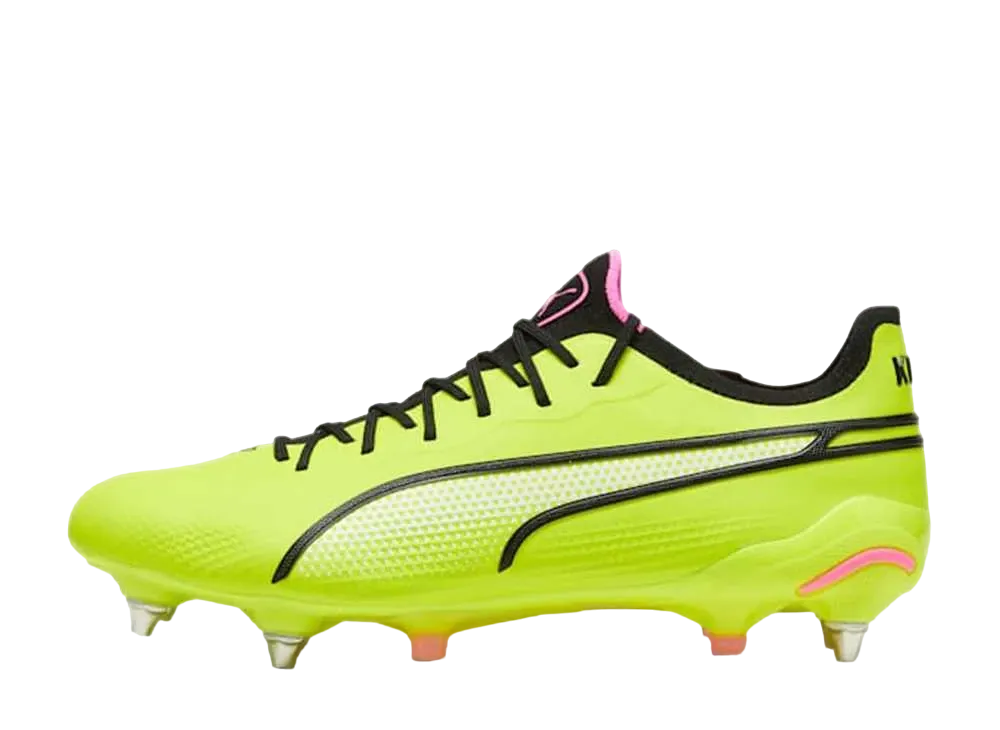 プーマ キング アルティメット MXSG "エレクトリックライム/プーマブラック/ポイズンピンク"