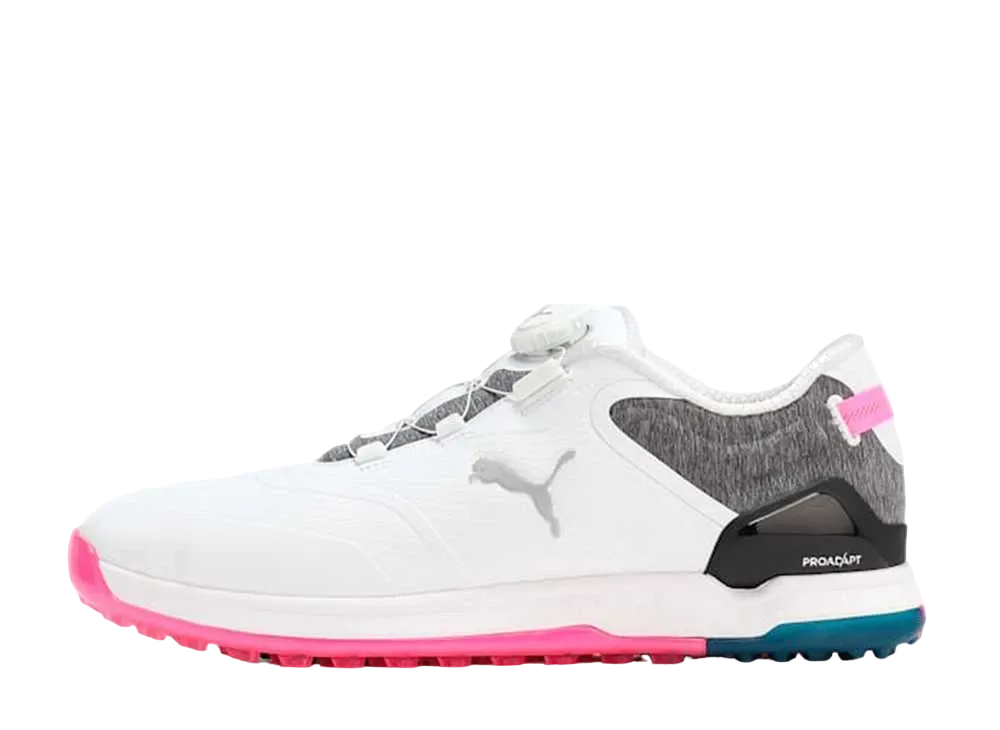 プーマ ゴルフ プロアダプト アルファキャット2.0 ディスク "プーマホワイト/ポイズンピンク/オーシャントロピック"