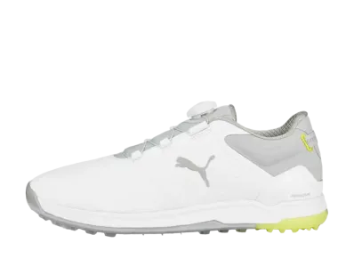 Puma Golf Proadapt Alphacat 2.0 Disc "Puma White/Flat Light Gray/Yellow Burst"