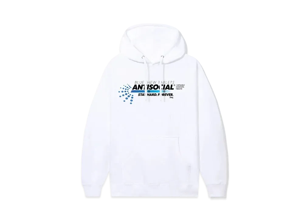 ANTI SOCIAL SOCIAL CLUB Stay Hard BlueChew Hoodie "White"