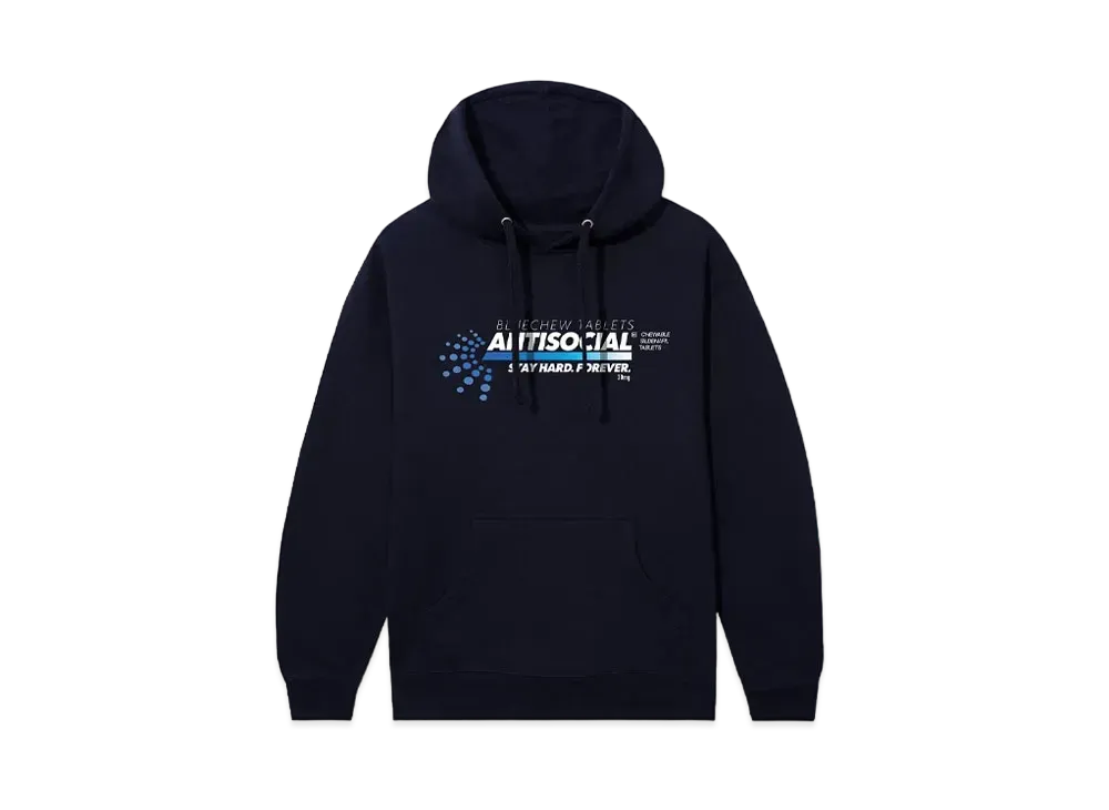 ANTI SOCIAL SOCIAL CLUB Stay Hard BlueChew Hoodie "Navy"