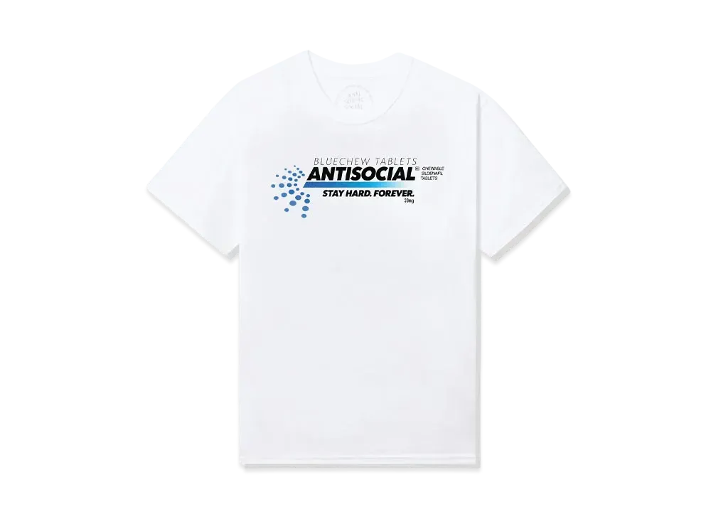 ANTI SOCIAL SOCIAL CLUB Stay Hard BlueChew Tee "White"