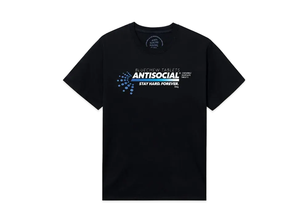 ANTI SOCIAL SOCIAL CLUB Stay Hard BlueChew Tee "Black"