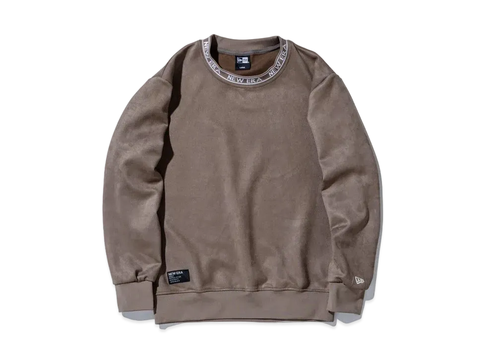 NEW ERA Golf Sweat Crewneck Polysuede Wordmark Logo "Khaki"