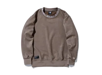NEW ERA Golf Sweat Crewneck Polysuede Wordmark Logo "Khaki"