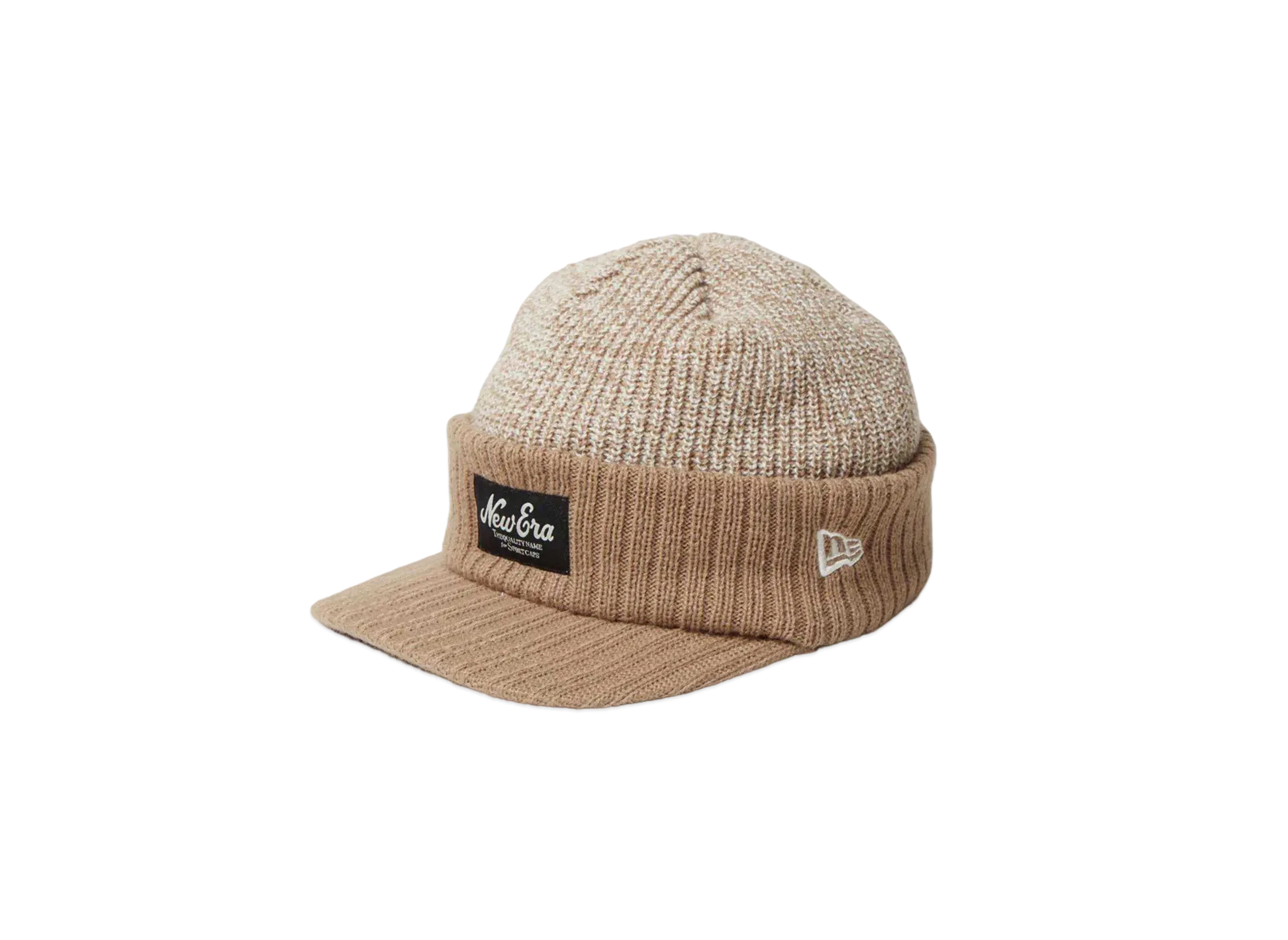 NEW ERA Golf Visor Knit Woven Patch "Beige/Off White"