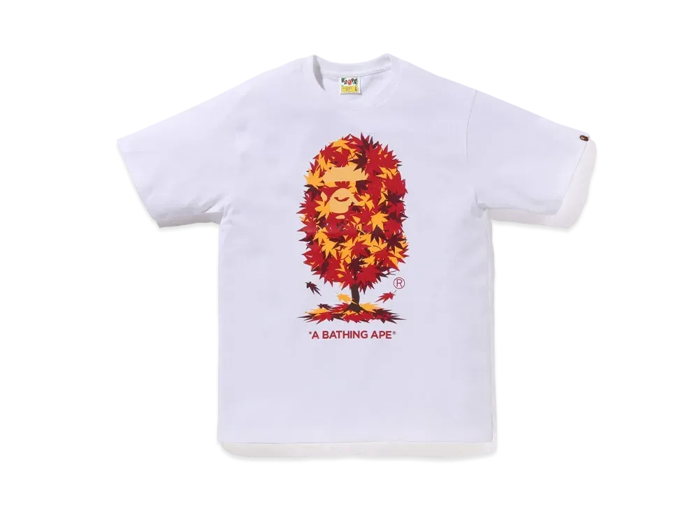 A BATHING APE Japan Autumn Ape Head Tee "White"