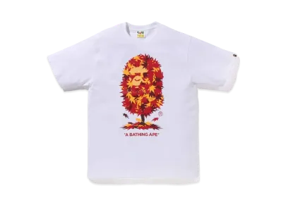 A BATHING APE Japan Autumn Ape Head Tee "White"
