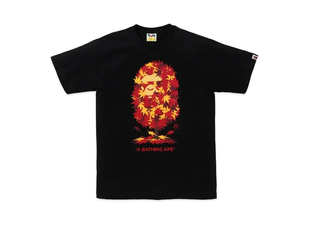 A BATHING APE Japan Autumn Ape Head Tee "Black"