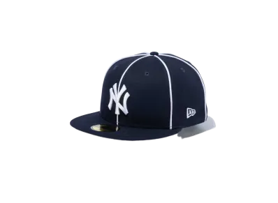 NEW ERA 59Fifty Piping New York Yankees "Navy/White"