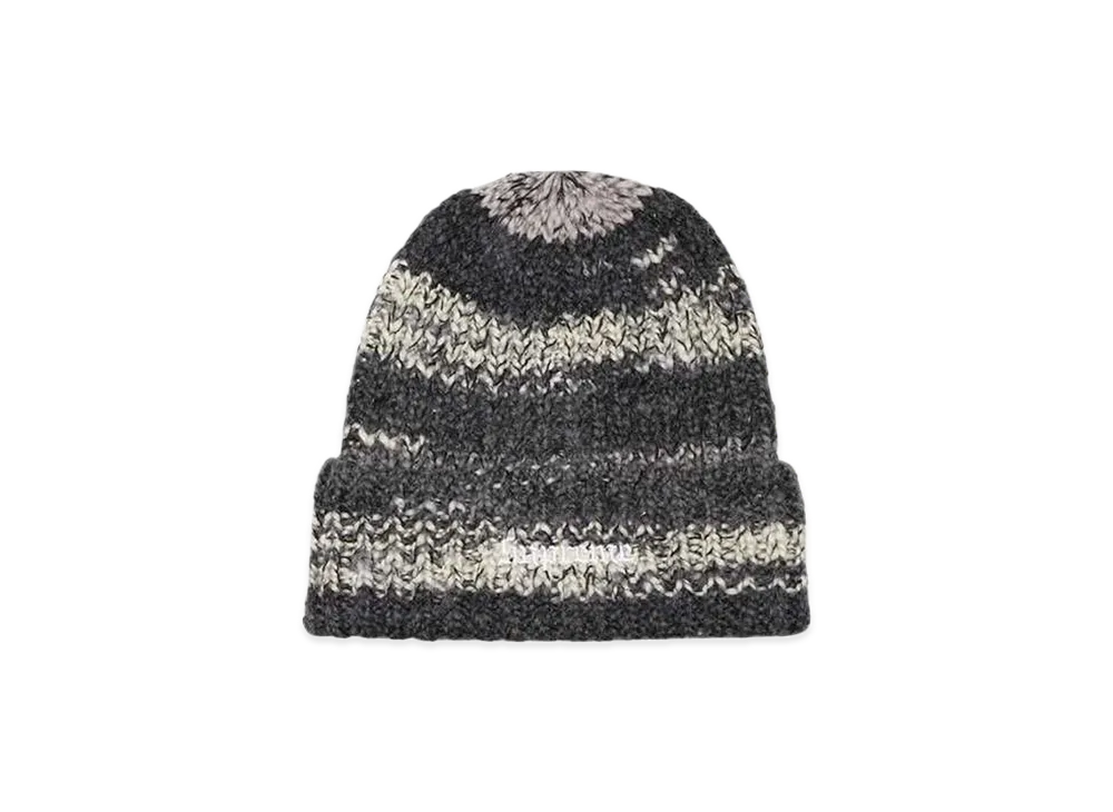 Supreme Space Dye Stripe Beanie "Black"