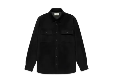 JJJJound Moleskin Lined Overshirt "Black"