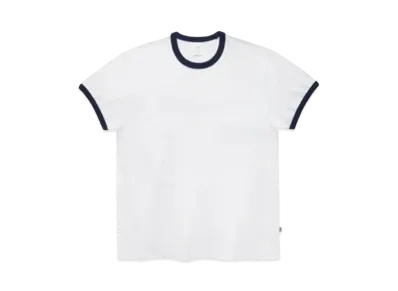 JJJJound J70 Ringer T-Shirt "White/Midnight"