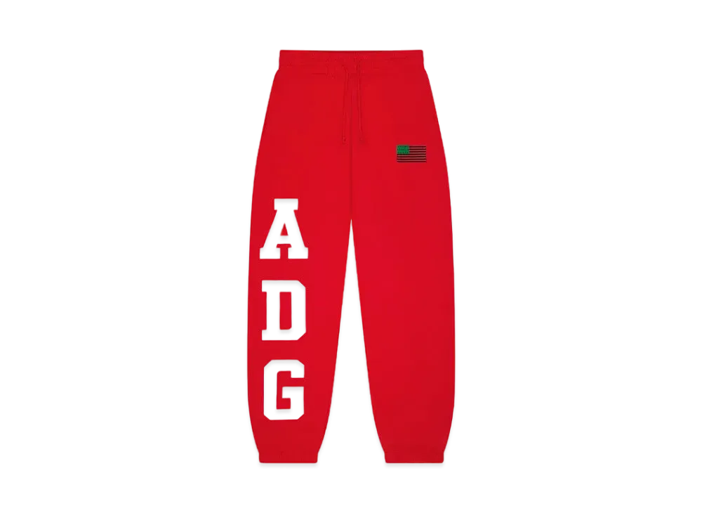 DENIM TEARS ADG Pan African American Flag Sweatpant "Red"