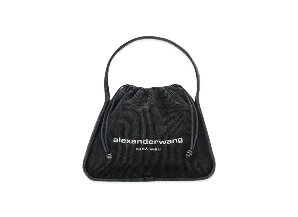 Alexander Wang Ryan Faded Rib Knit Large Bag "Black"