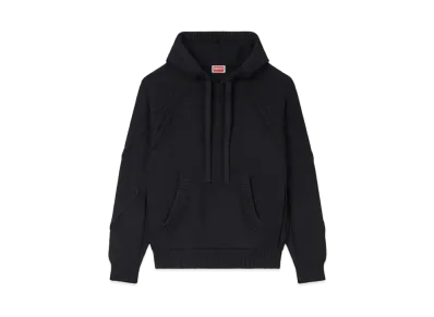 KENZO Hand Embroidery Cable Knit Hoodie "Black"