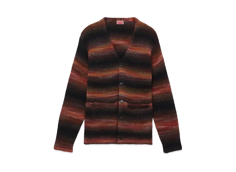 KENZO Embroidery Stripe Cardigan "Black"