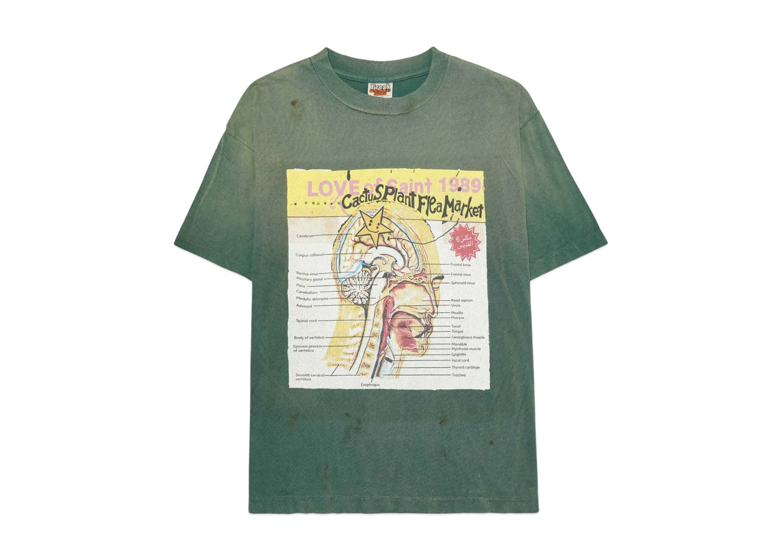 SAINT Mxxxxxx x Cactus Plant Flea Market SS Tee Love Of Snt "Green"