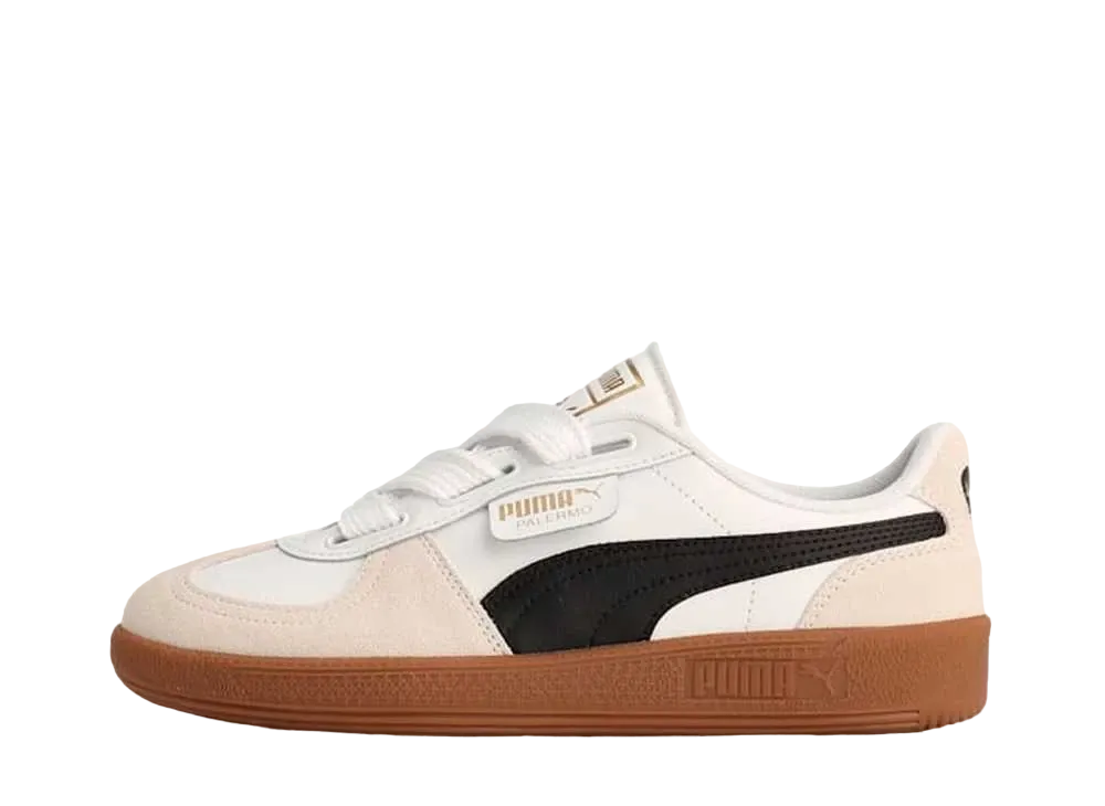 Puma Women's Palermo Wide Lace SD "Puma White/Puma Black/Vapor Gray"