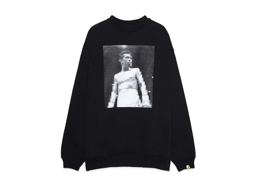 RAZOR BOXING CLUB 15OZ CREW NECK SWEAT COLLAGE BY KOSUKE KAWAMURA "BLACK"