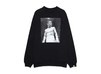 辰吉丈一郎デビュー35周年記念展 \ RAZOR BOXING CLUB 15OZ CREW NECK SWEAT COLLAGE BY KOSUKE KAWAMURA "BLACK"