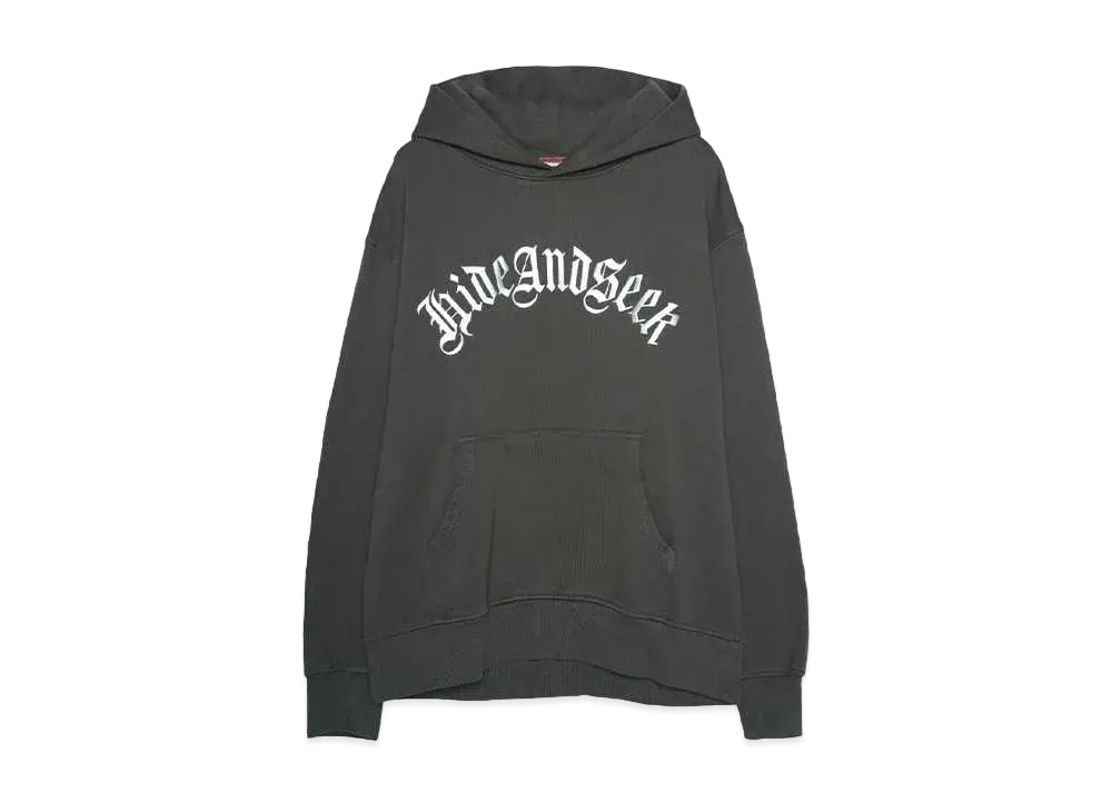 Hide and Seek Old English Hooded Sweat Shirt(24aw) "C-GREY"