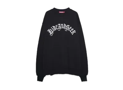 Hide and Seek Old English Sweat Shirt(24aw) "BLACK"
