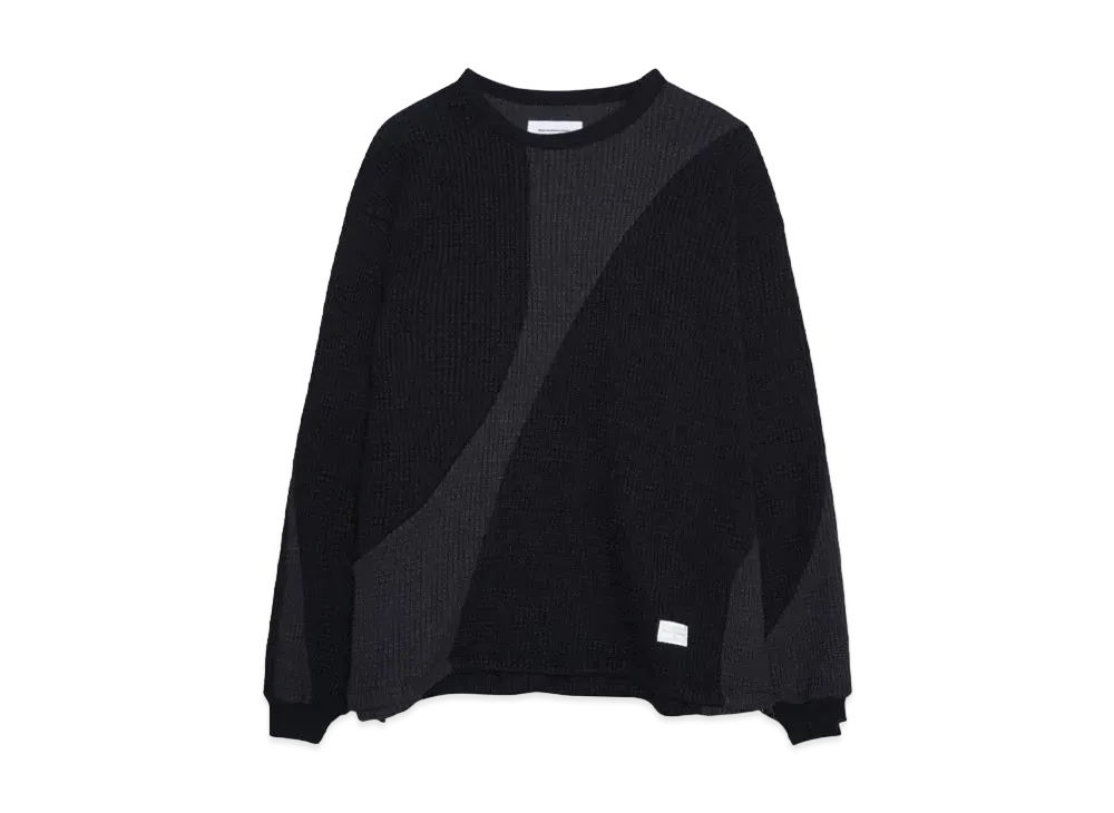 MAGIC STICK Hallucination Waffle T "BLACK TONAL"