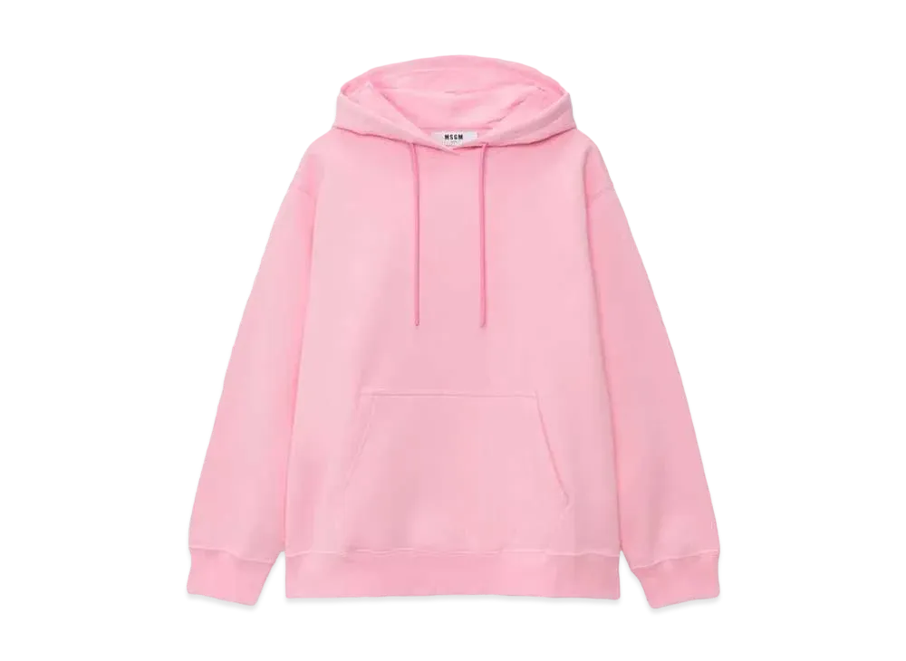 MSGM Oversized Sweatshirt With A Maxi Logo Print On The Hood "Pink"