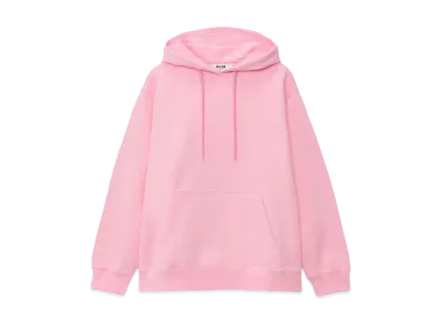 MSGM Oversized Sweatshirt With A Maxi Logo Print On The Hood "Pink"