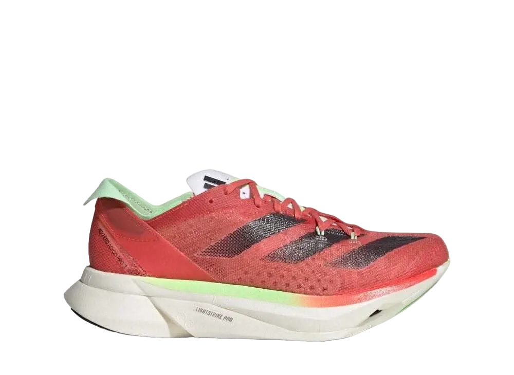 adidas Women's Adizero Adios Pro 3 W "Preloved Scarlet/Aurora Metallic/Solar Red""