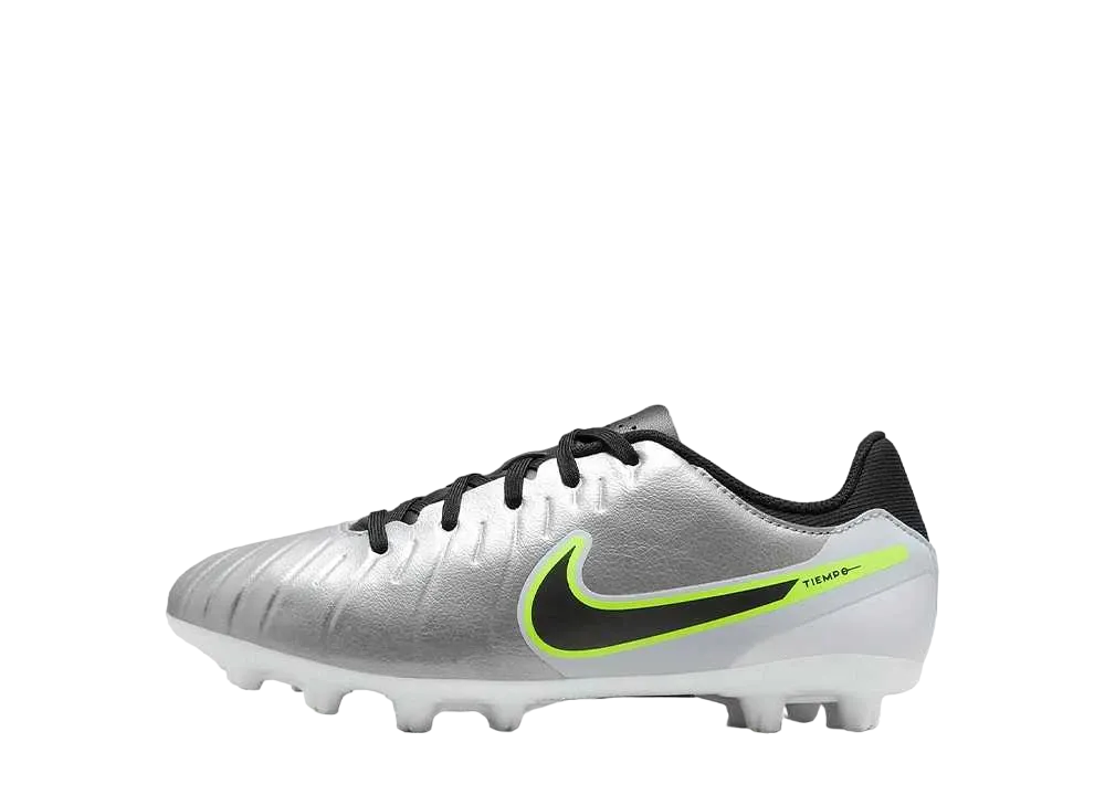 ナイキ GS ティエンポ レジェンド10 アカデミー "メタリックシルバー/ボルト/ブラック"