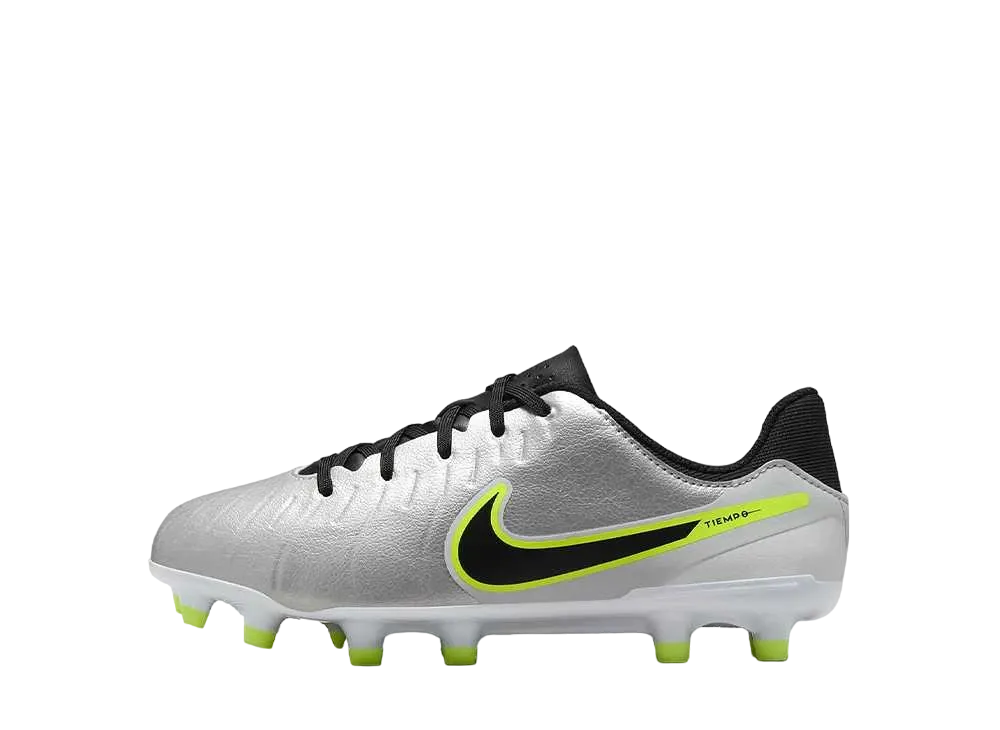 ナイキ GS ティエンポ レジェンド10 アカデミー "メタリックシルバー/ボルト/ブラック"