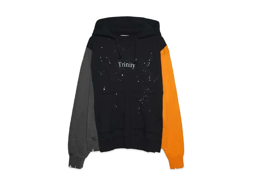 SOMEIT REBUILD HOODIE "CHARCOAL/BLACK/ORANGE"