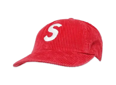 Supreme Corduroy S Logo 6-Panel "Bright Red"