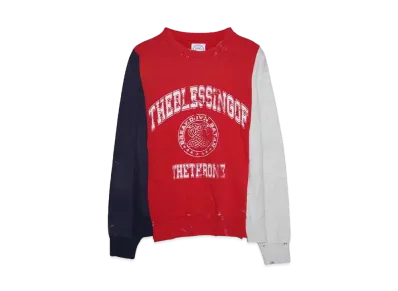 SOMEIT REBULID SWEAT SHIRTS "NAVY/RED/GREY"