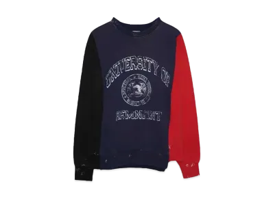 SOMEIT REBULID SWEAT SHIRTS "BLACK/NAVY/RED"
